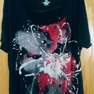 Cold shoulder short sleeve